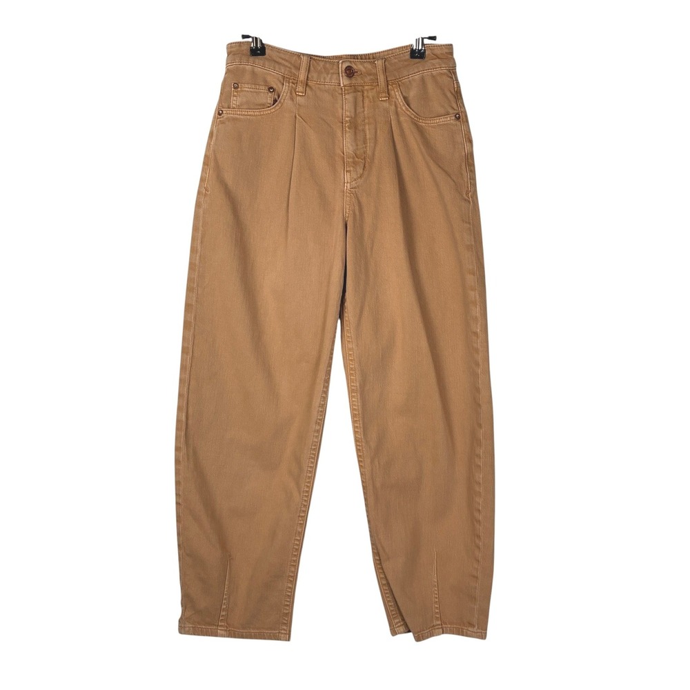 Anthro Pilcro Womens The Breaker Barrel Leg Jean Size 25 Tan Western